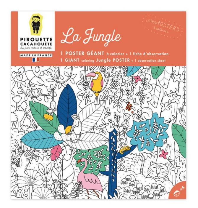 Poster Géant Jungle à Colorier